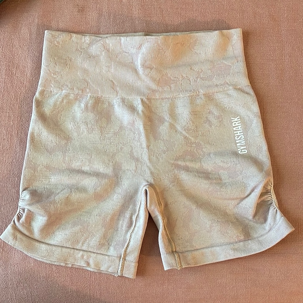 Pale Pink Gymshark Camo Shorts
